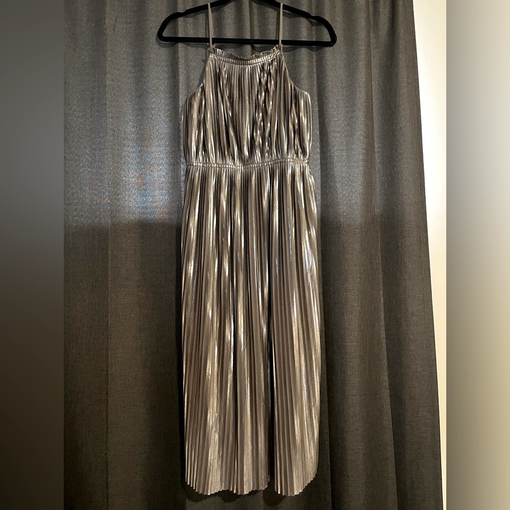 Banana Republic metallic mid-length party dress